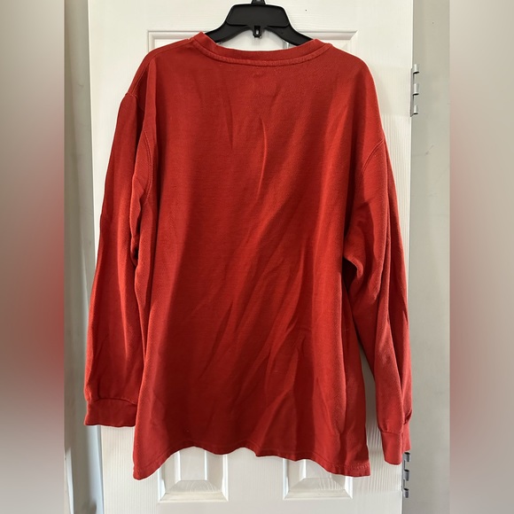 Wrangler Workwear Men's Henley Collar Waffle Thermal Shirt Burnt Red Size 3XL - Picture 6 of 7